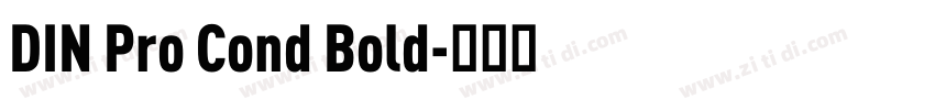 DIN Pro Cond Bold字体转换
